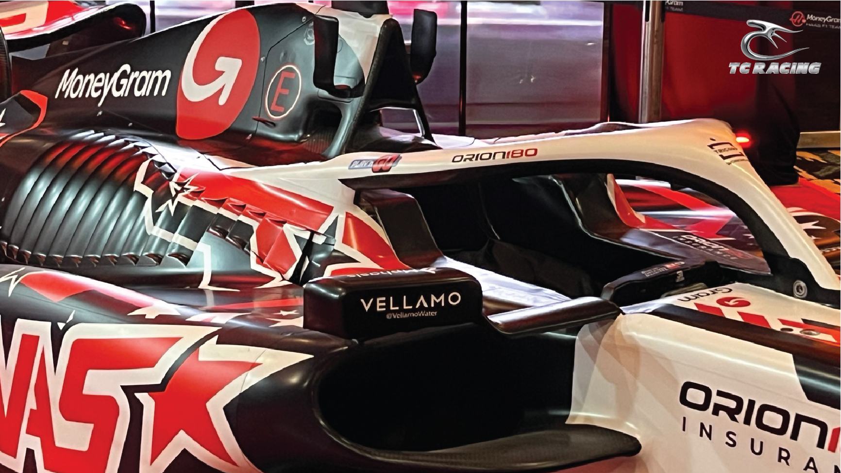 Image of a close-up look at F1 car's halo apparatus