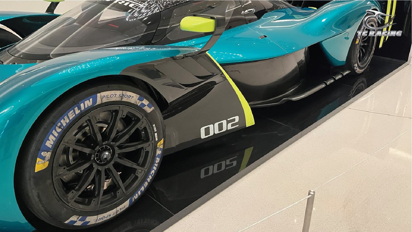 Close up view of race car tire